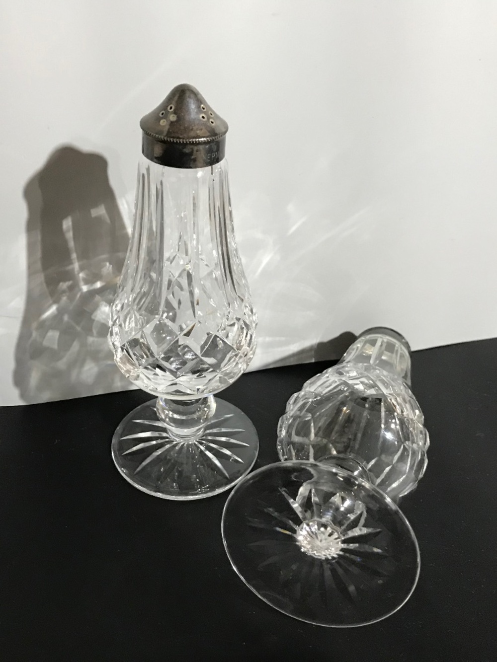 Vintage Waterford Crystal Lismore Salt & Pepper Shakers AND Two Condiment Pots - Picture 2 of 13